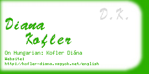 diana kofler business card